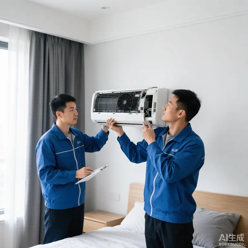 南宁保利领秀前城空调打孔后